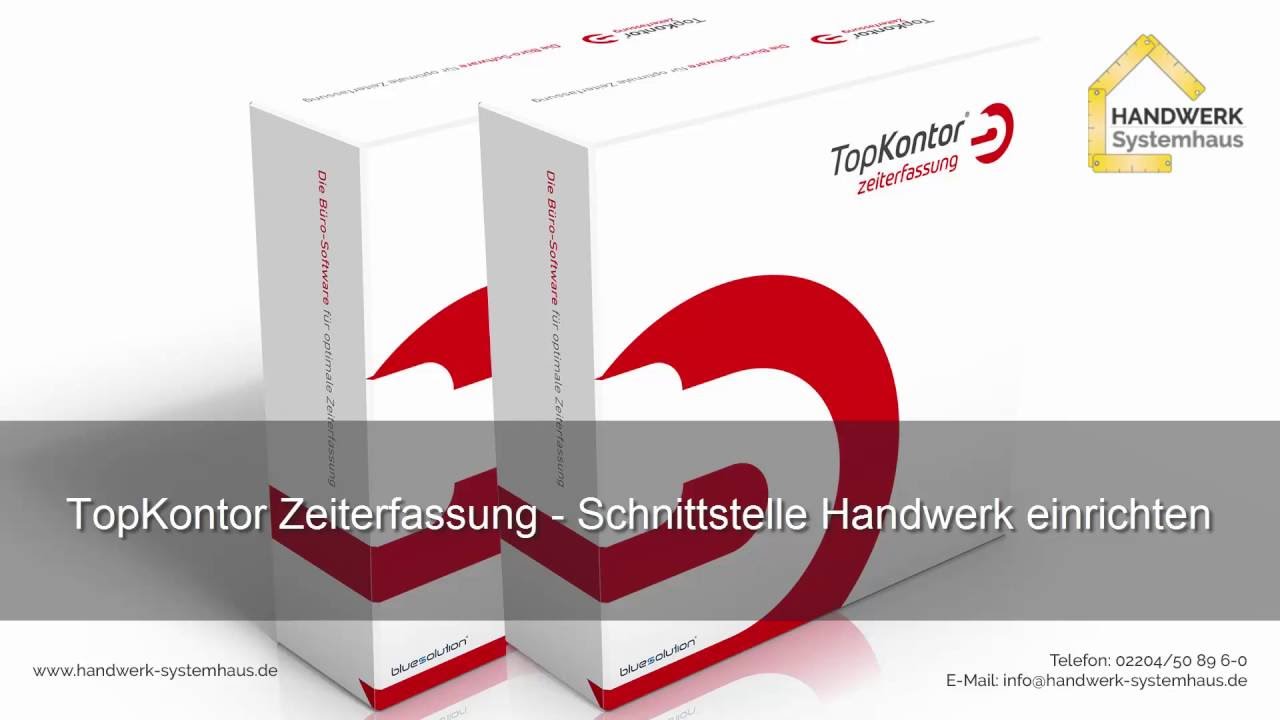 TopKontor Zeiterfassung - Schnittstelle TopKontor Handwerk einrichten