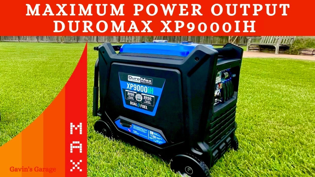 MAXIMUM Power Output of the DuroMax XP9000iH 9KW Dual Fuel Inverter (Generator Review)