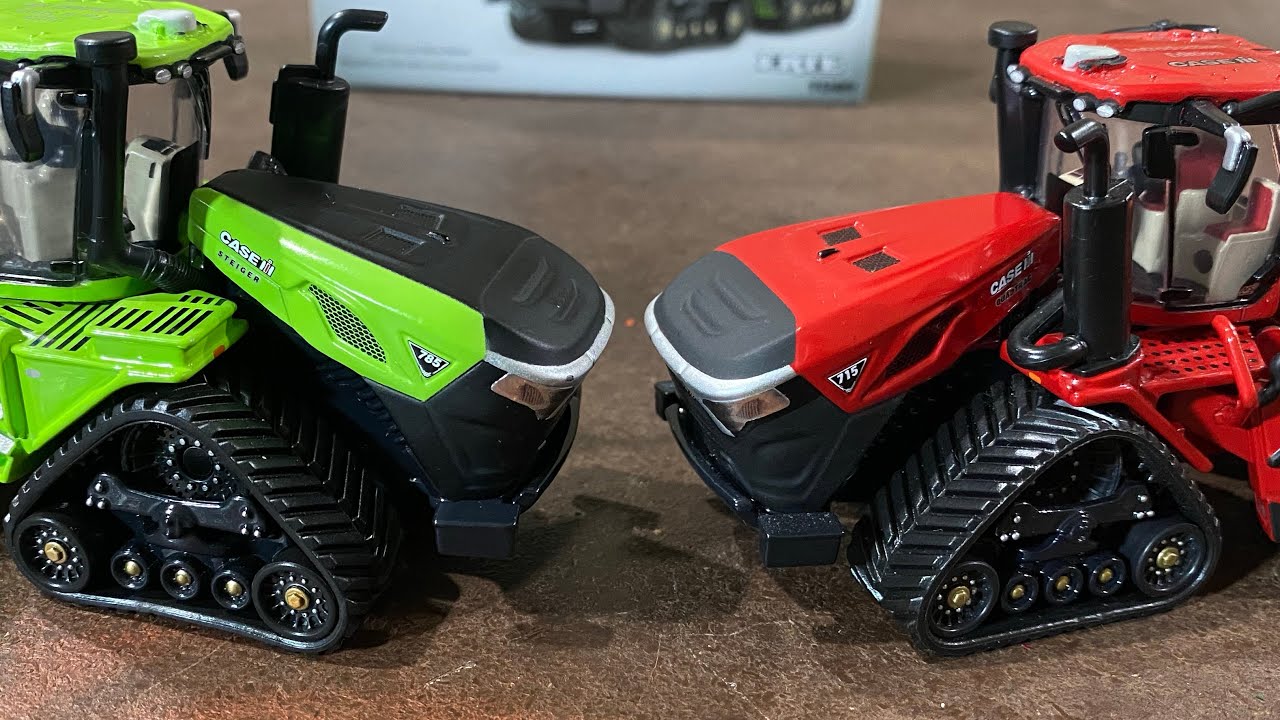 Case Quadtrac 785 vs 715 Quadtrac 1/64 Scale Model Comparison 