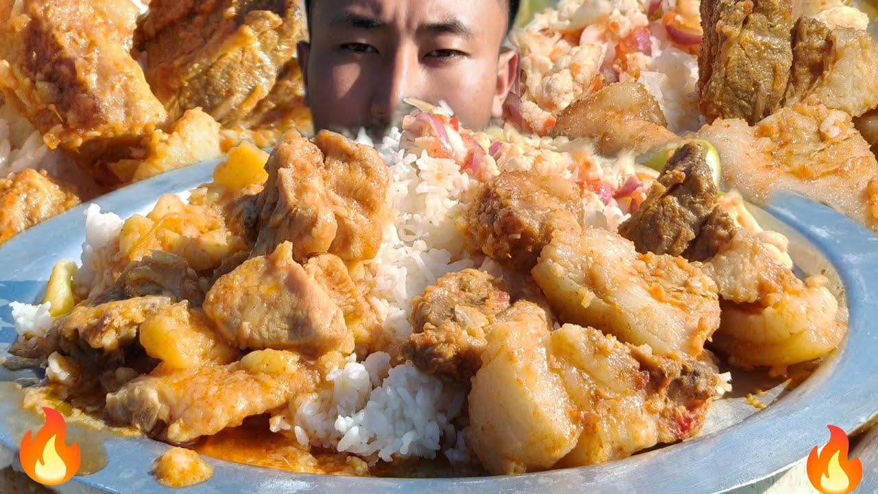 2026 First Mukbang With Chicken & Pork  Picnic Mukbang | Naga Mukbang | 
