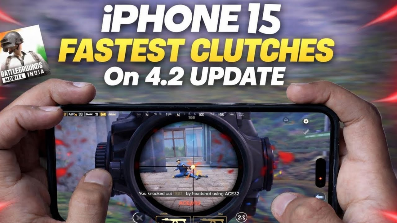FASTEST CLUTCHES ON BGMI 4.2 UPDATE 🔱 IPHONE 15