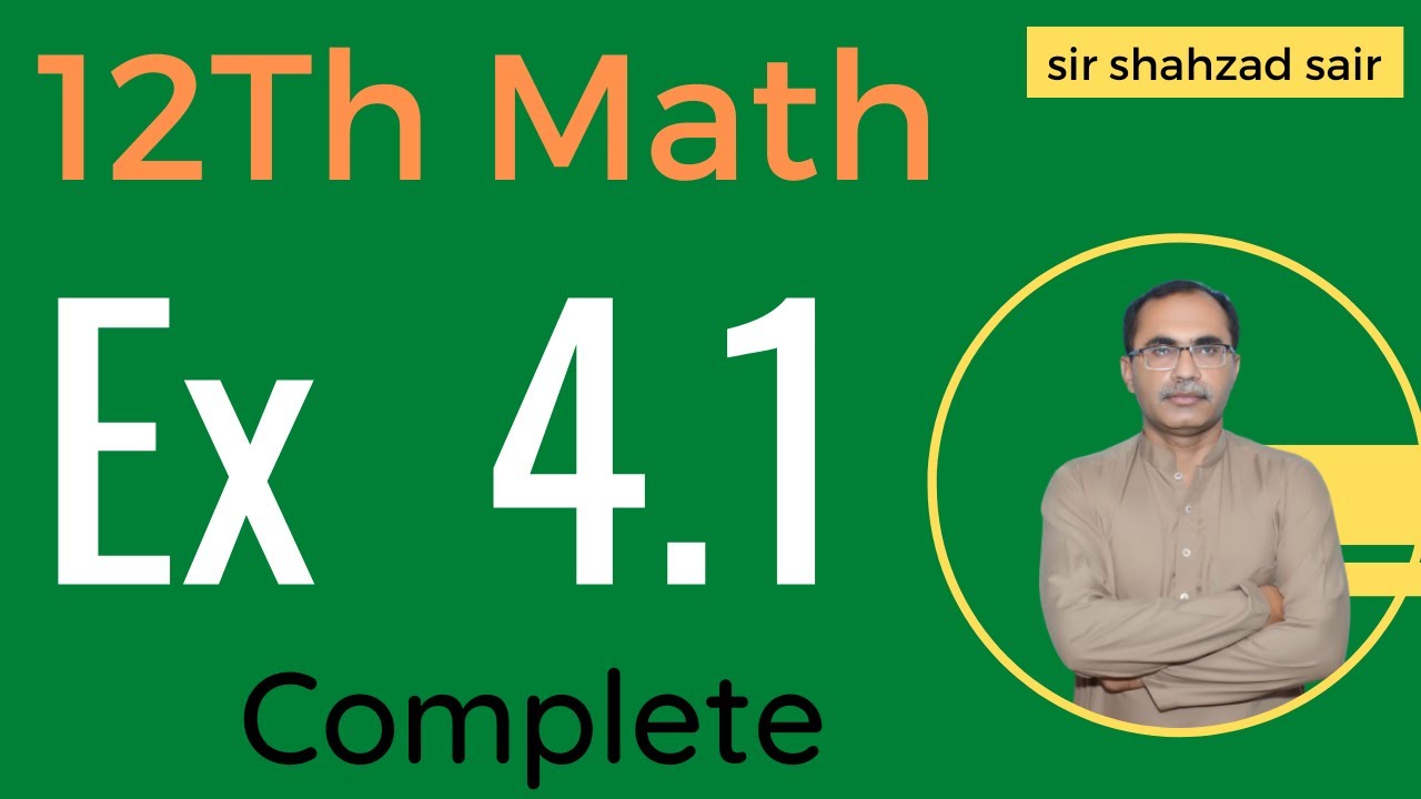 FSC Math Part 2 Chapter 4 || Exercise 4.1 Introduction To Analytic Geometry || 12Th Class Math