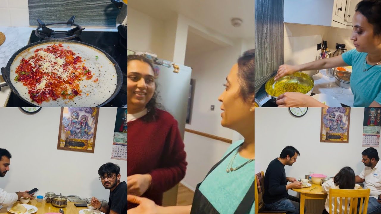 Ghare avi mari Ben ane dinner ma banavya dosa 😋