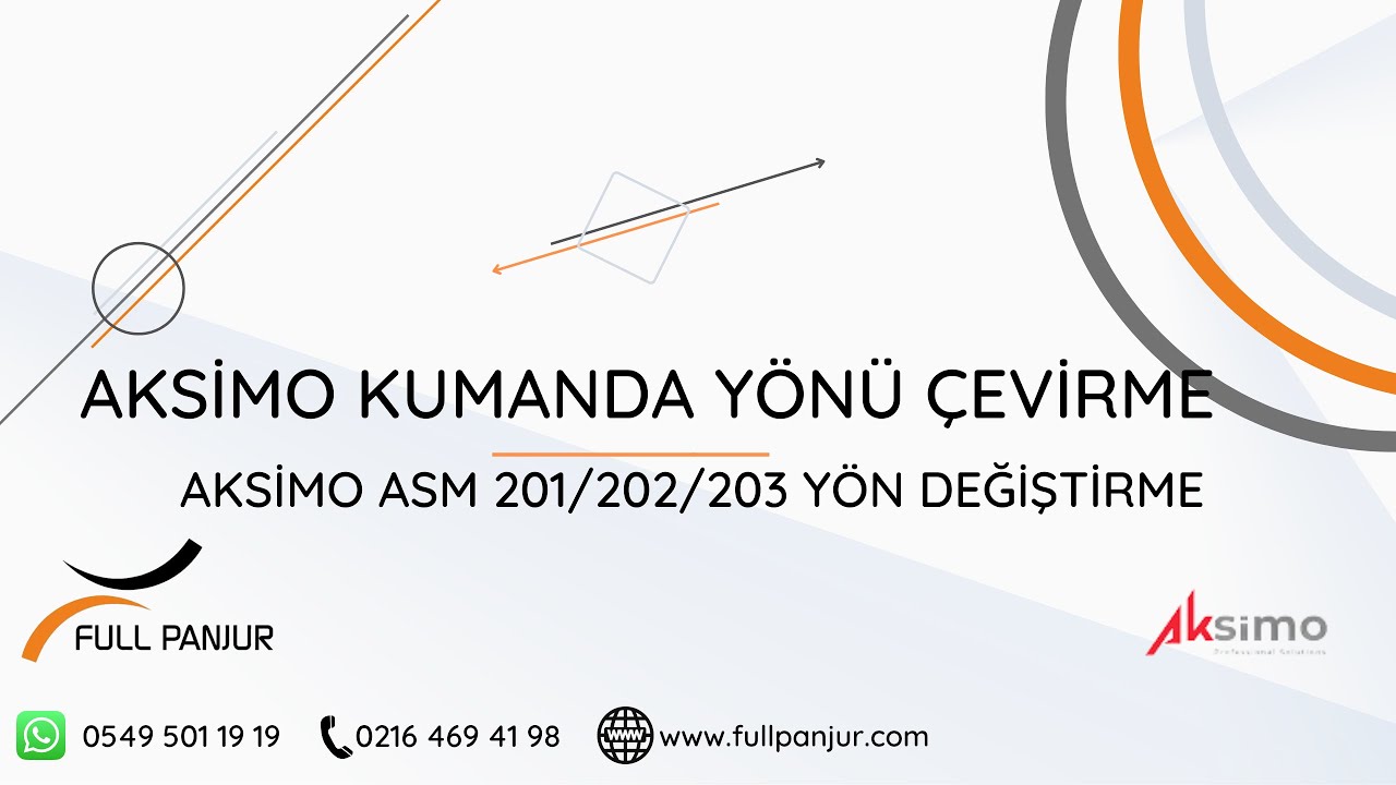 AKSİMO KUMANDA YÖNÜ ÇEVİRME ASM 201/202/203