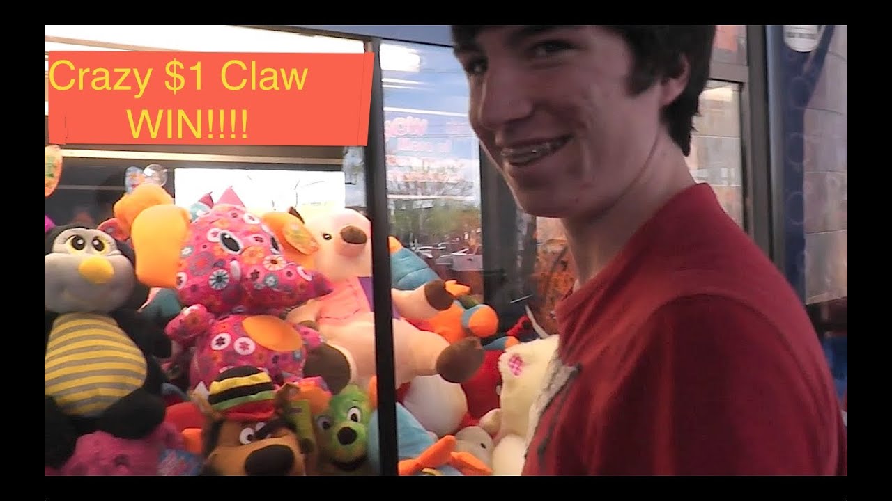 Claw Machine DONT SHAKE THE MACHINE!! Crazy $1 Claw Win!