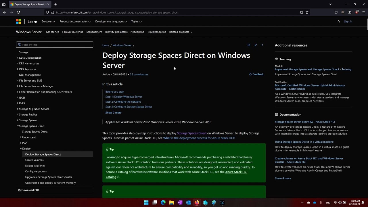 Deploy Storage Spaces Direct (S2D) and Create a Failover Cluster for Virtual Machines | Arabic