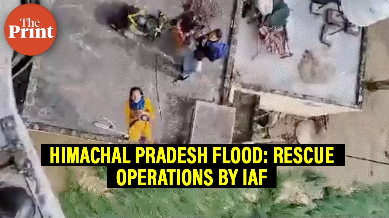 Watch: Rescue operations by IAF in flood affected areas of Himachal Pradesh