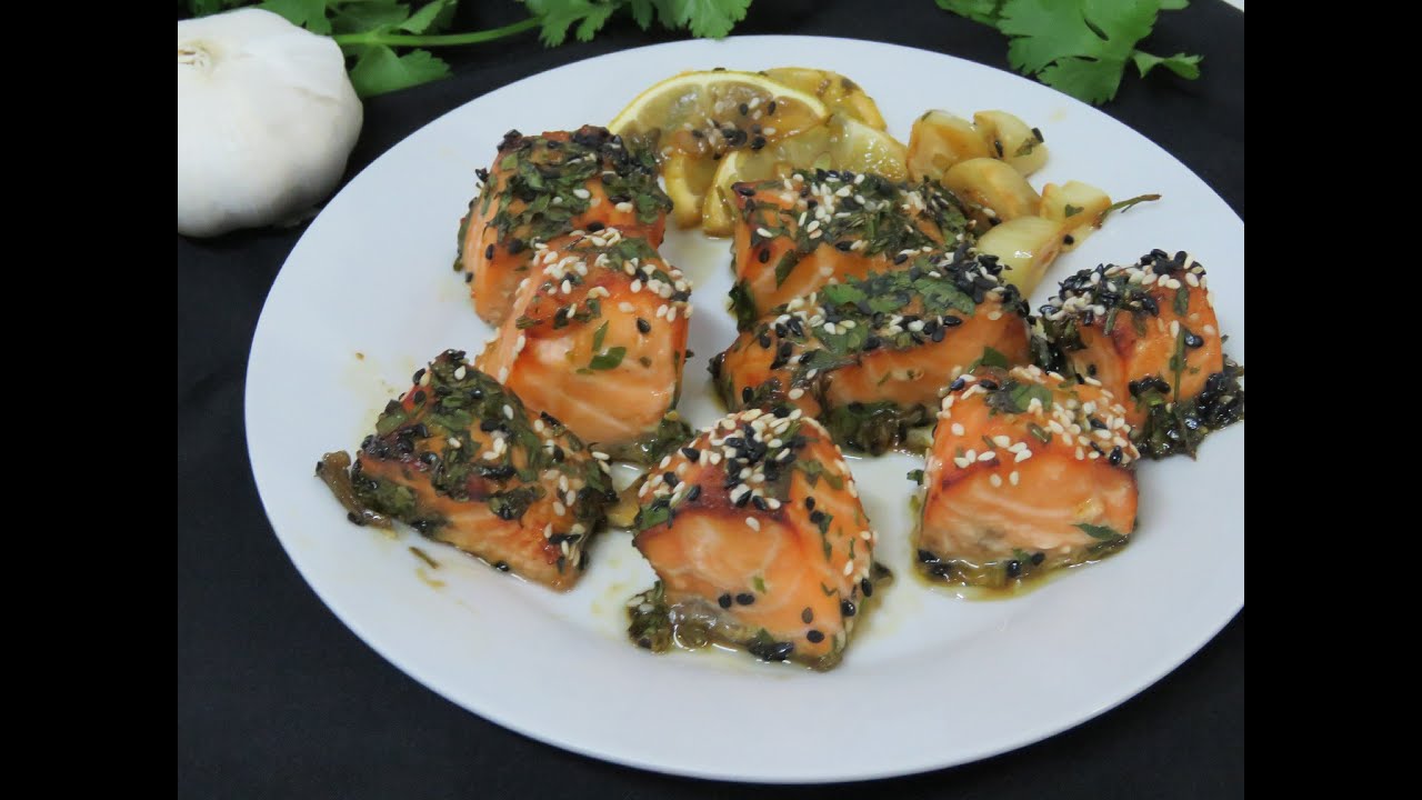 קוביות סלמון ממכרות  Salmon cubes in wonderful taste