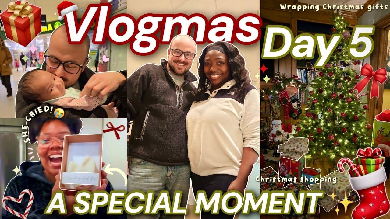 A Special Christmas Surprise 🎁 Godmother Proposal + Baby’s First Holiday Shopping