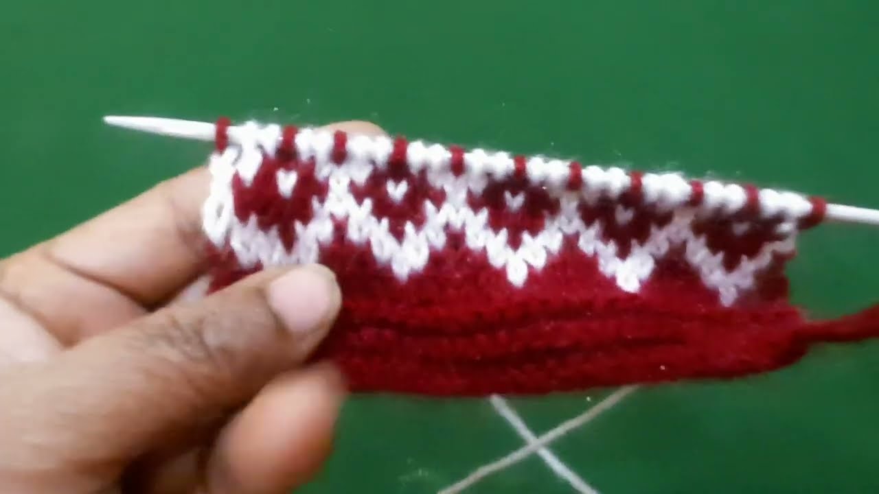 Two colour border Design for sweater