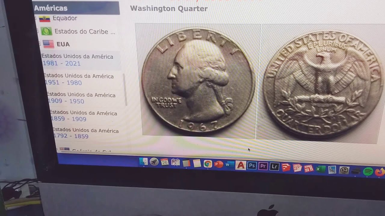 QUARTER DÓLAR  -  1965- WASHINGTON - 1* PRESIDENTE - RARA 😁🌼☀️☀️☀️☀️☀️🌼.