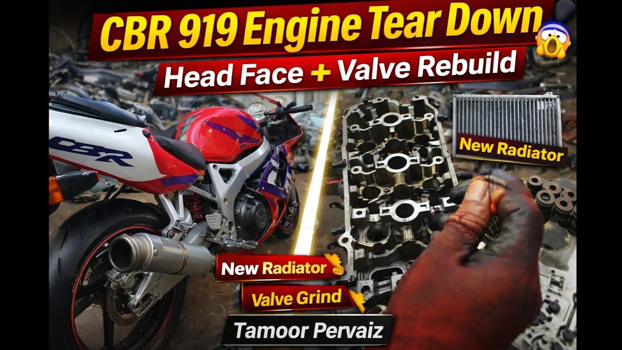Project Honda CBR 919 headBlown fixing By Tamoor Pervaiz