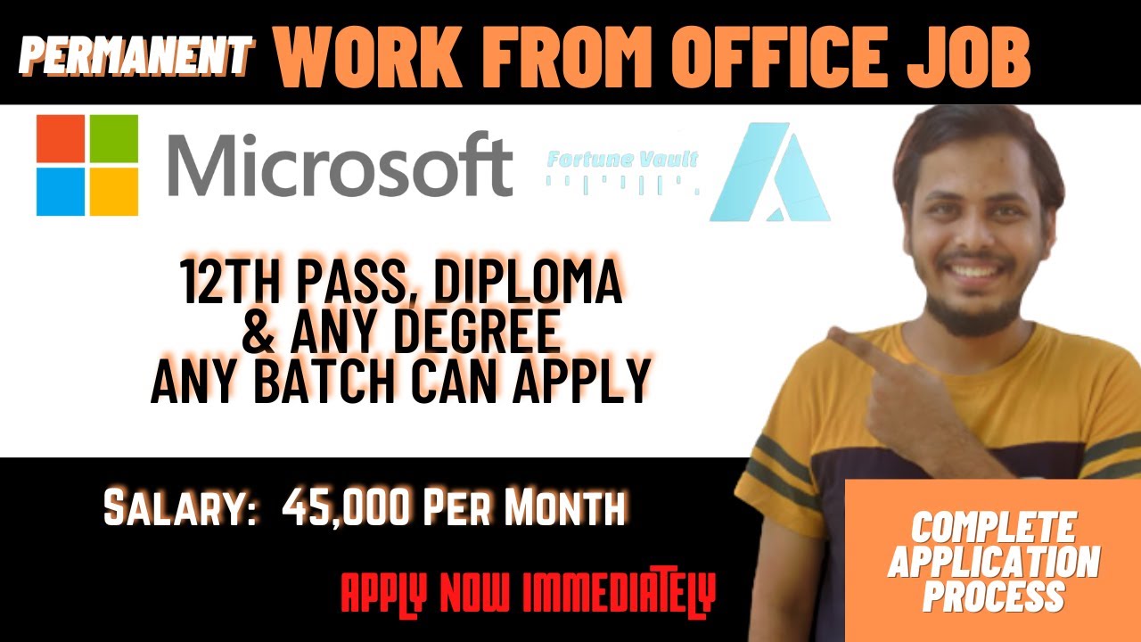 Microsoft Work from Home job | Permanent Work from Home jobs | Microsoft Latest jobs 2022 in Telugu