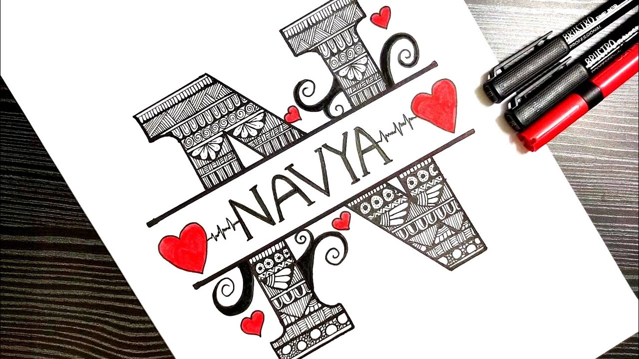 Mandala Art || Navya Name Mandala Art Step by Step