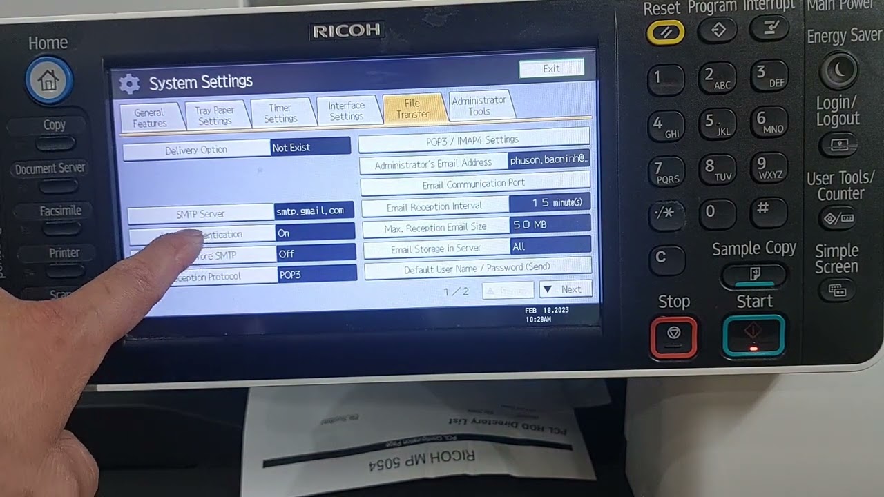 Cài Scan EMAIL Máy Ricoh . Hotline : 0972754550