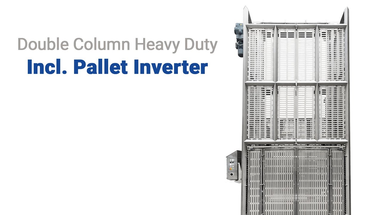 scansteel foodtech® Double column heavy duty incl.  pallet inverter