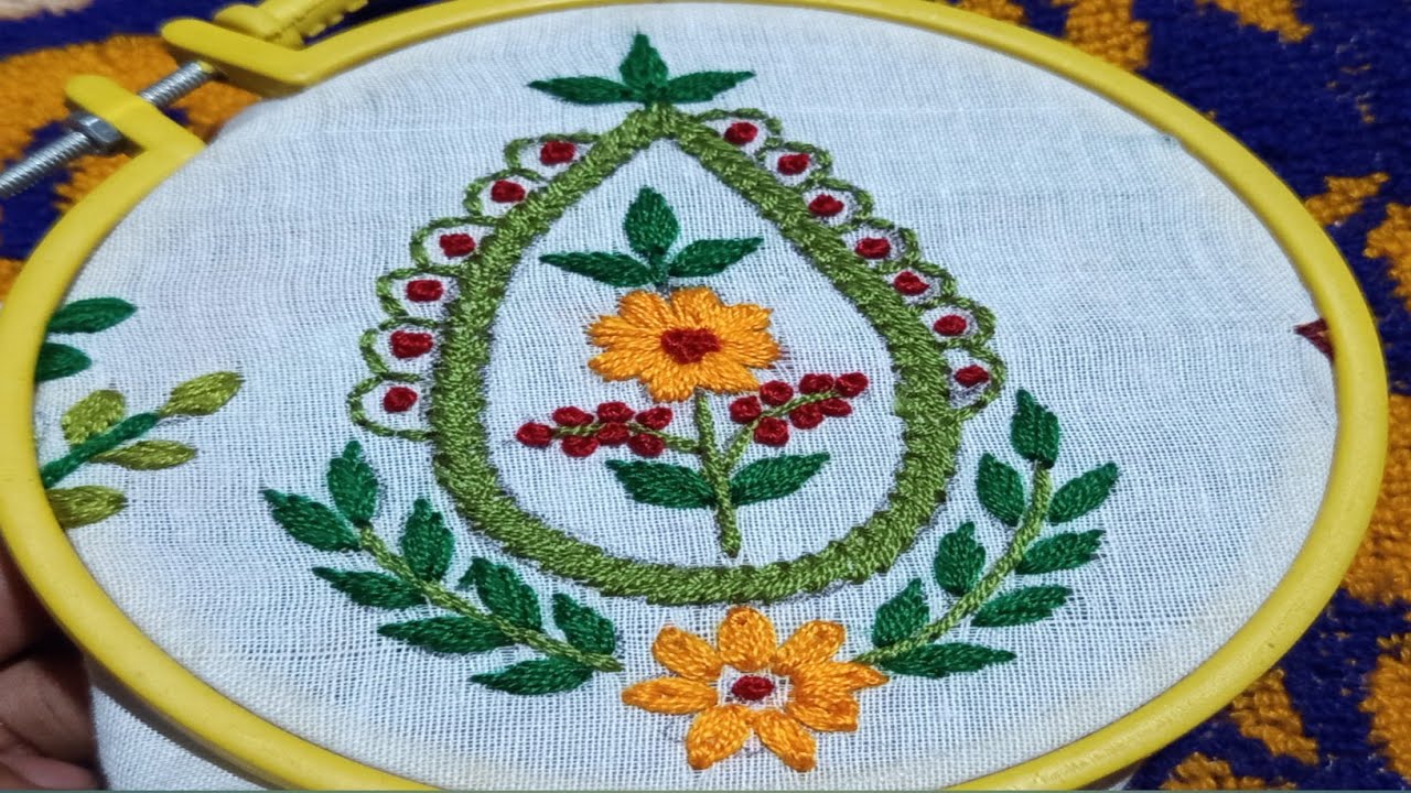 Beautiful hand embroidery designs tutorial/  হ্যান্ড এমব্রয়ডারি ডিজাইন টিউটোরিয়াল/#hand embroidery