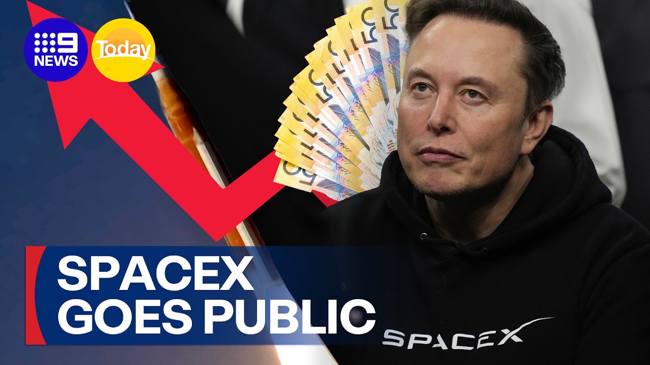 Elon Musk's SpaceX to trade publicly | 9 News Australia