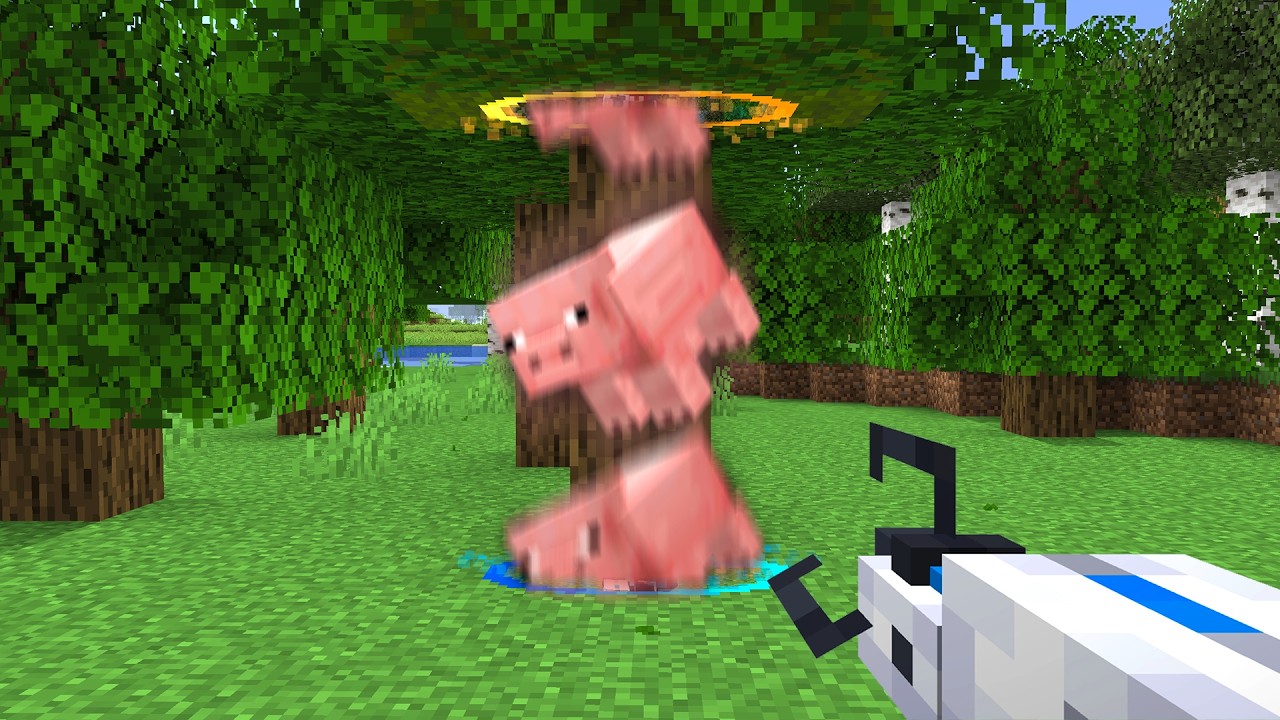 Beating Minecraft (with only a Portal Gun)