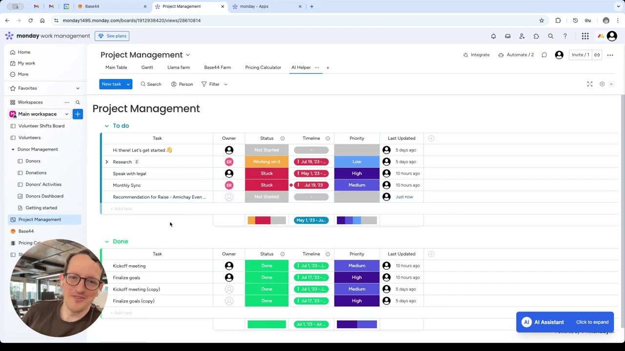 Built an AI chat inside monday.com with base44