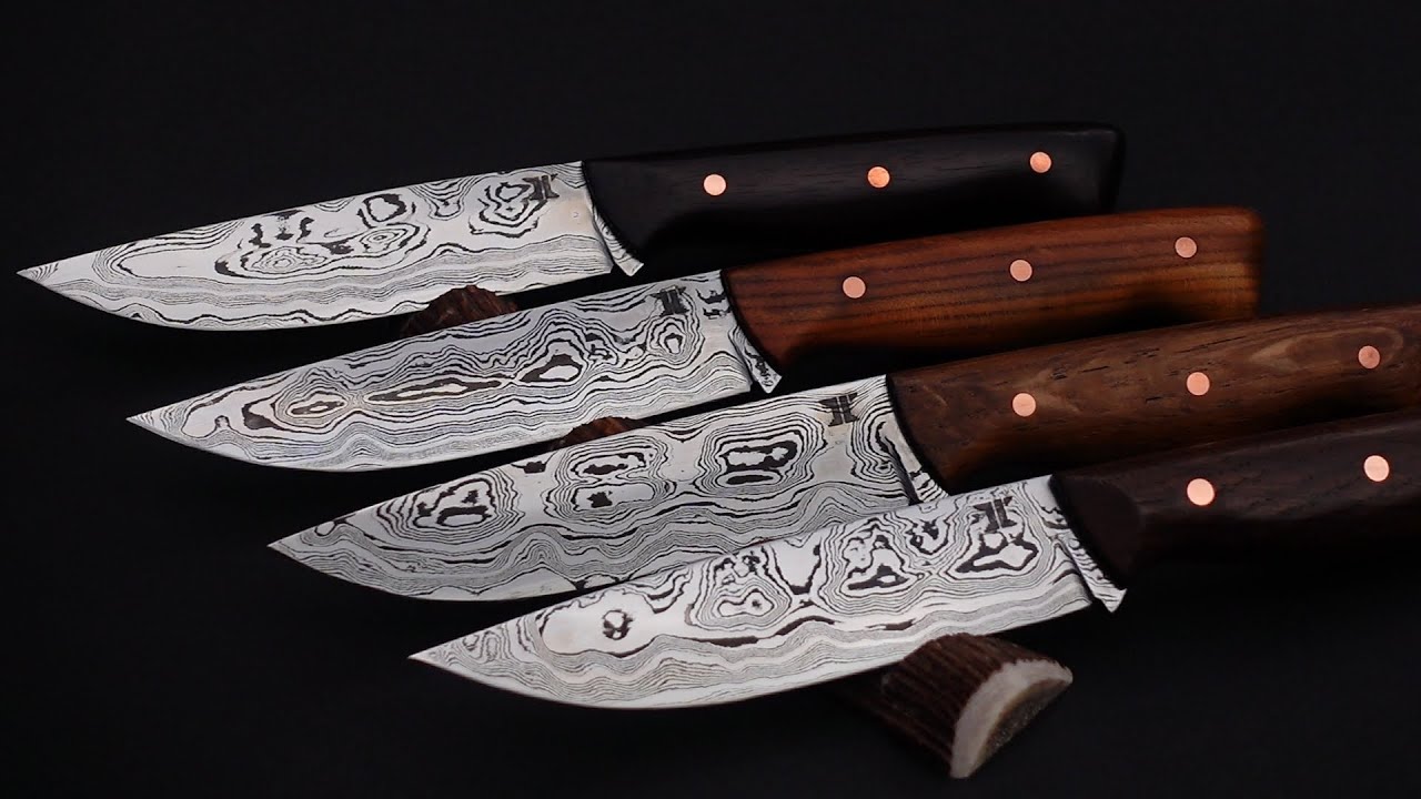 Damaszener Outdoormesser schmieden | Kleinserie