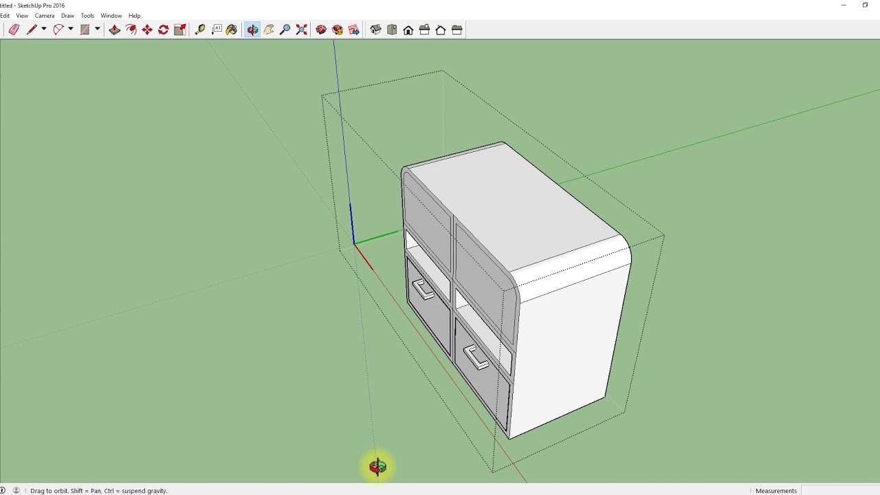 การสร้างชั้นวางที่วีลิ้นชักเปิดปิดได้ด้วย SketchUp