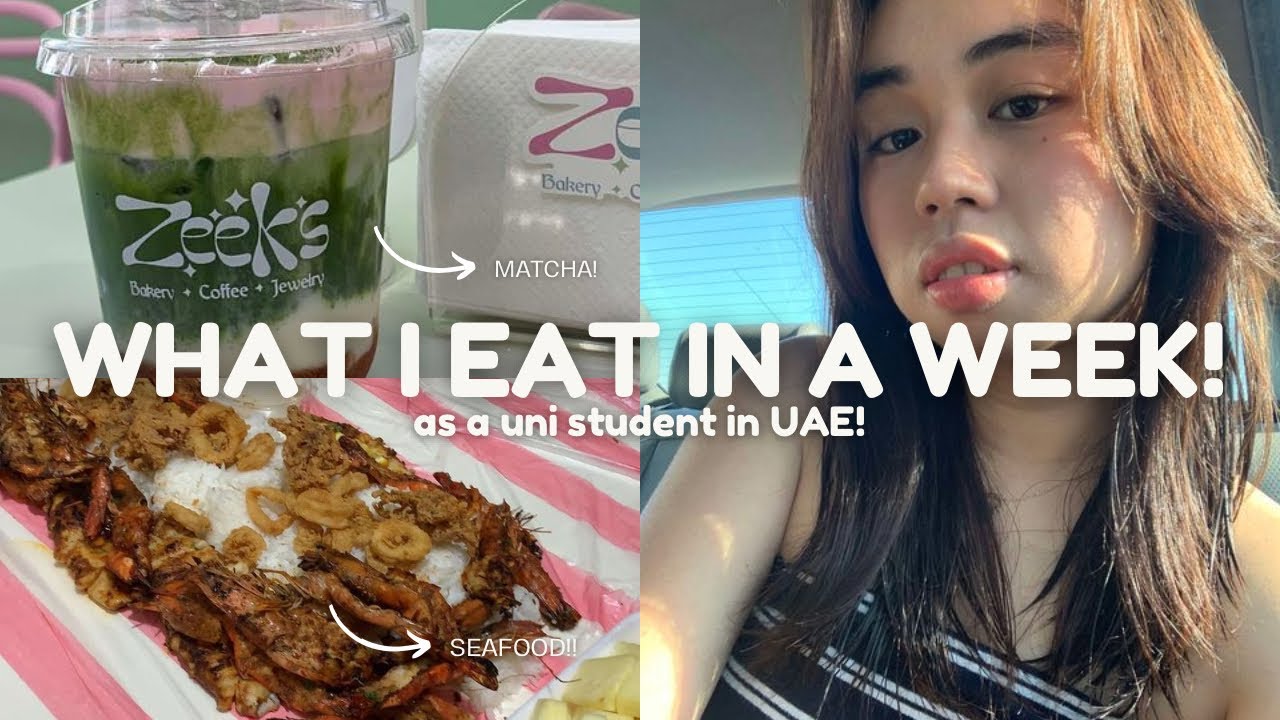 what i eat as a uni student in UAE! 🧁🍓| seafood boodle fight, easy recipes and cookies!