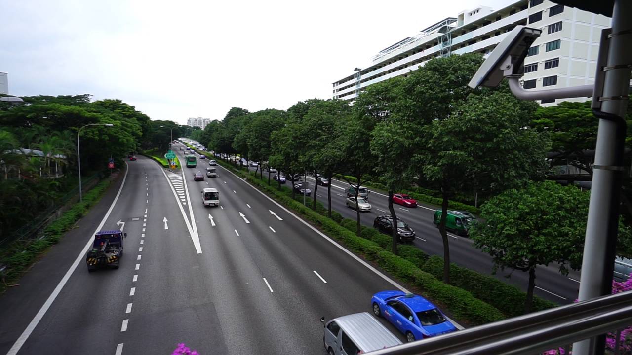 Singapore, short walk across PIE over head bridge to BLOCK 22 Eunos Crescent