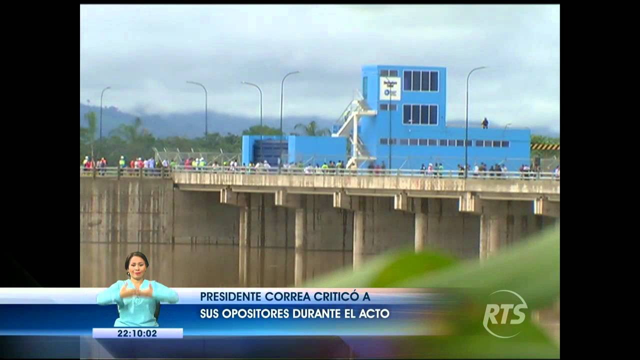 Presidente Correa inaugur&oacute; sistema de control de inundaciones