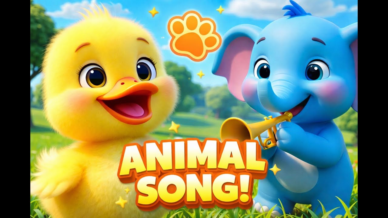 Animal Song for Kids 🐶🐱 | Learn Animal Names & Sounds | Nursery Rhymes
