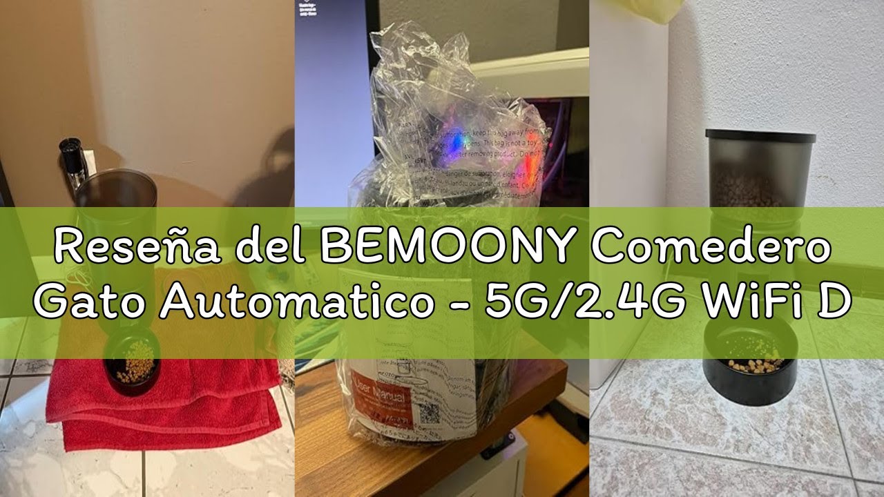 Reseña del BEMOONY Comedero Gato Automatico - 5G/2.4G WiFi Dispensador Comida Gatos - Comedero Autom