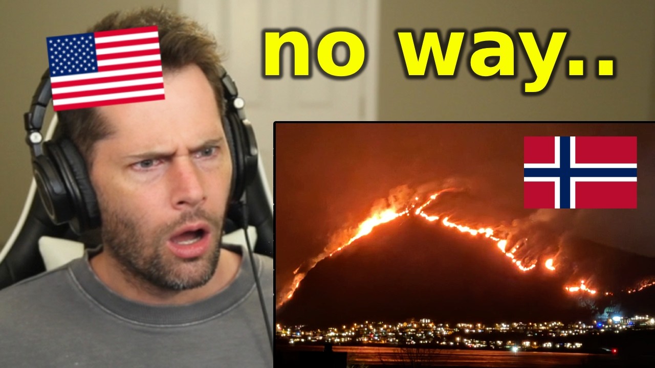 American Reacts to Forest Fire in &Aring;lesund