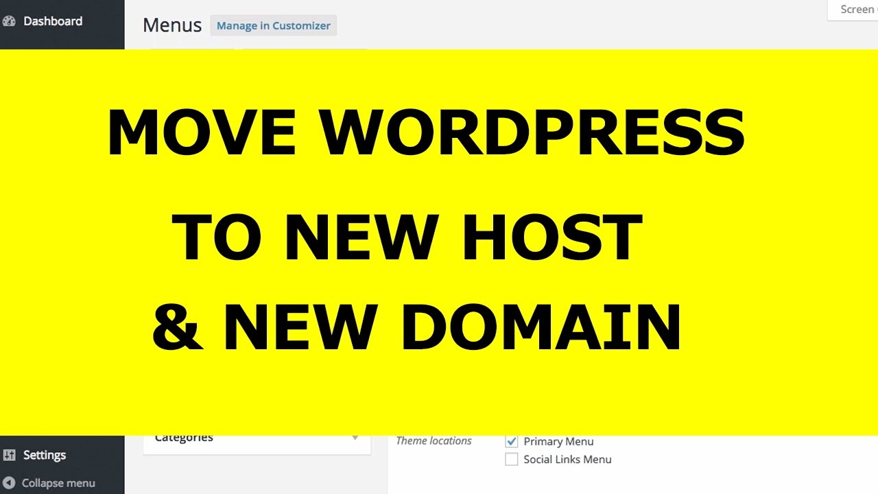 How to Move WordPress to New Host and New Domain
