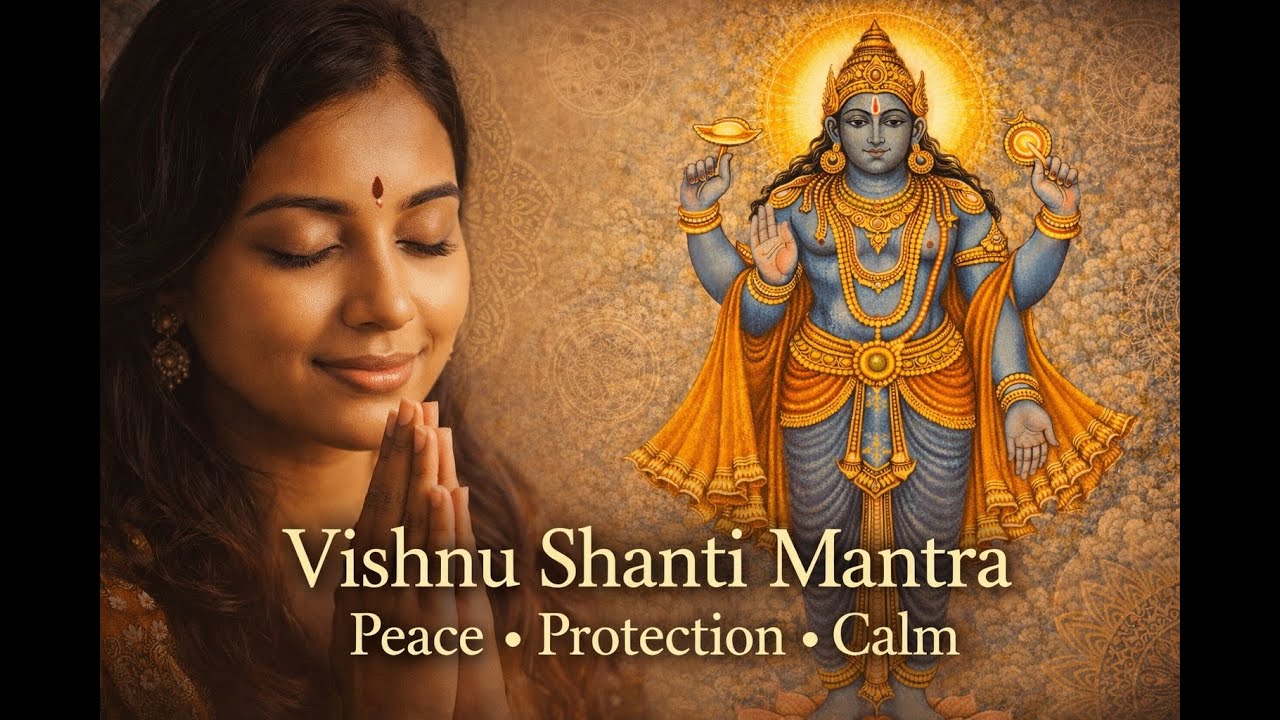 Om Shantakaram Vishnu Shanti Mantra | Calm the Mind, Remove Fear