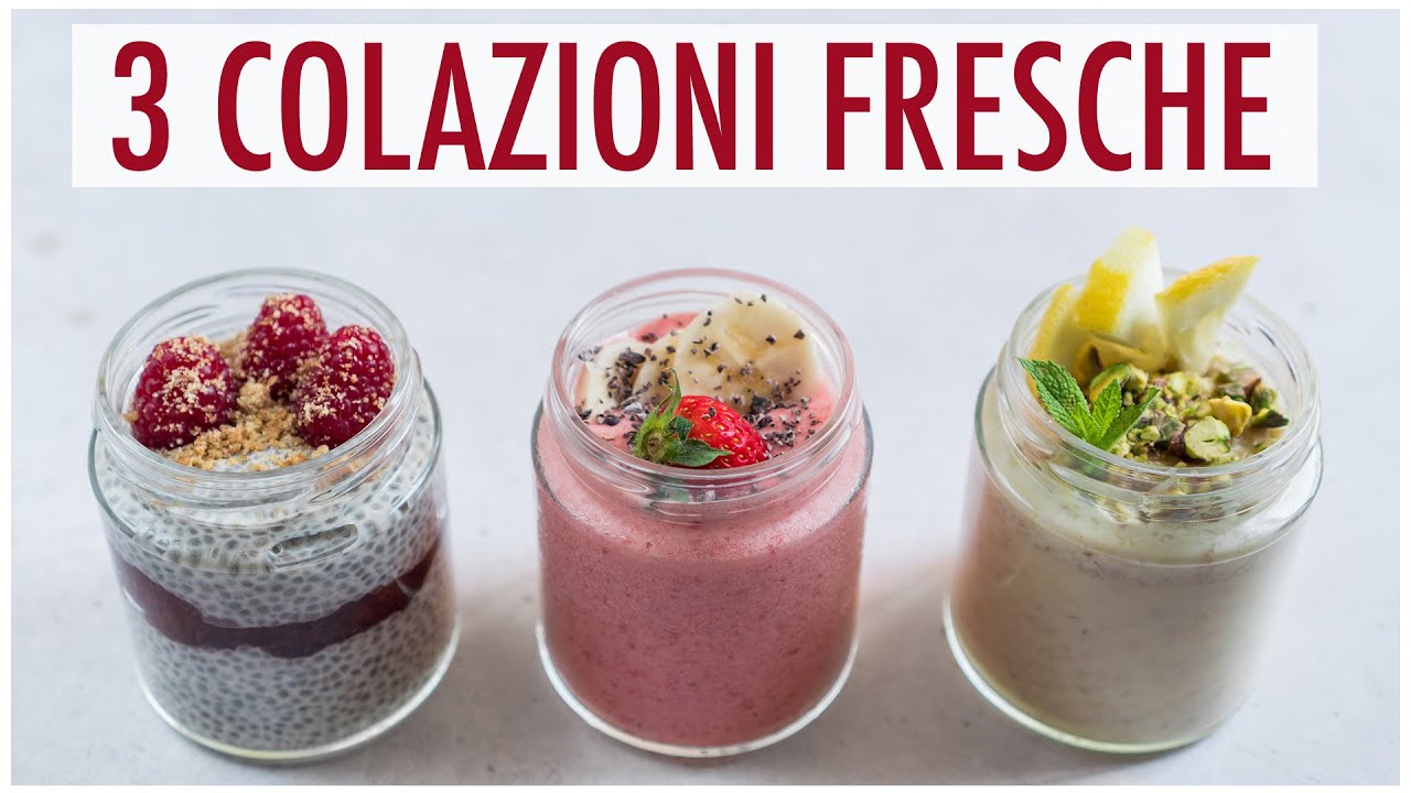 3 COLAZIONI FRESCHE | 3 ricette sane, veloci e leggere per il mattino | Elefanteveg