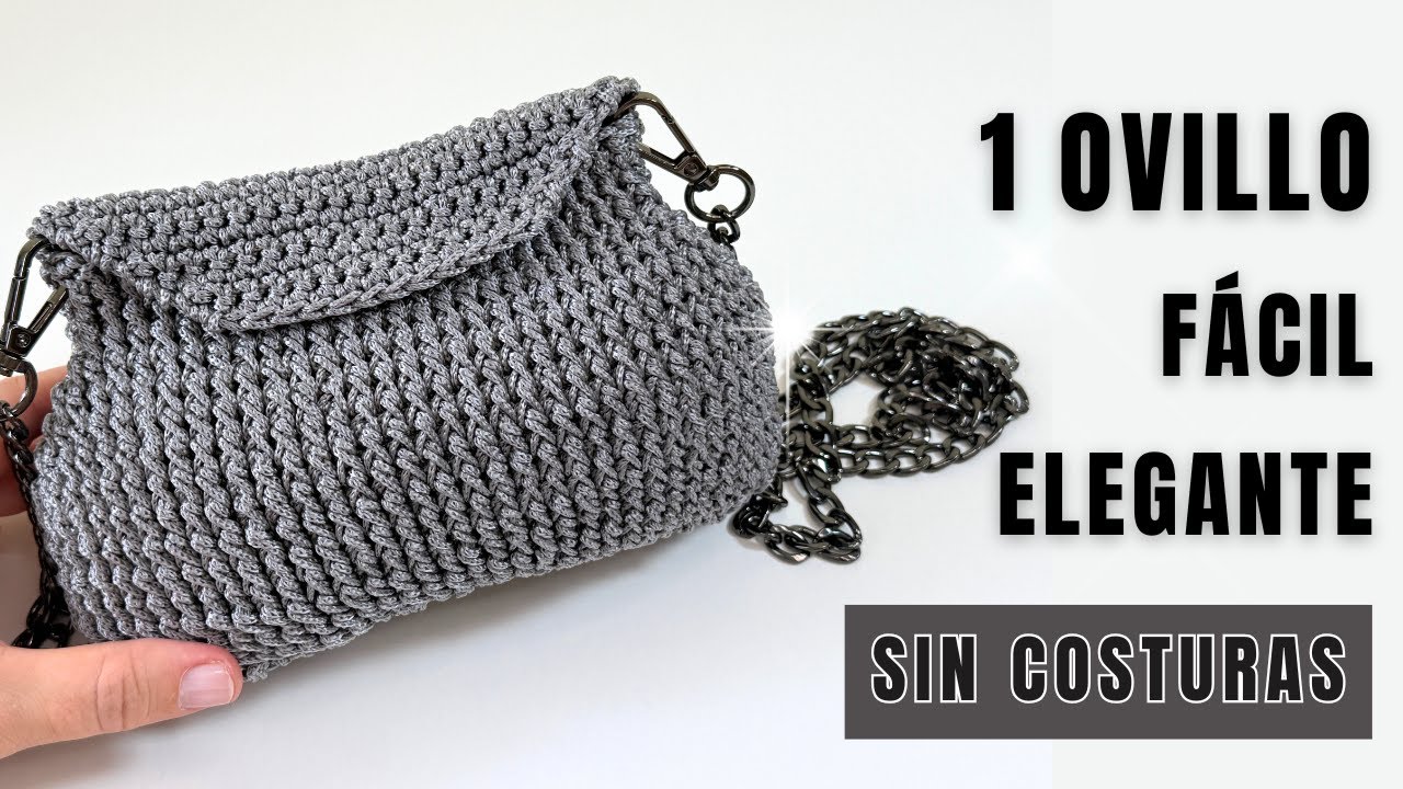 El BOLSO más FÁCIL y ELEGANTE ✨ Sin costuras, en 1 sola pieza y con 1 ovillo