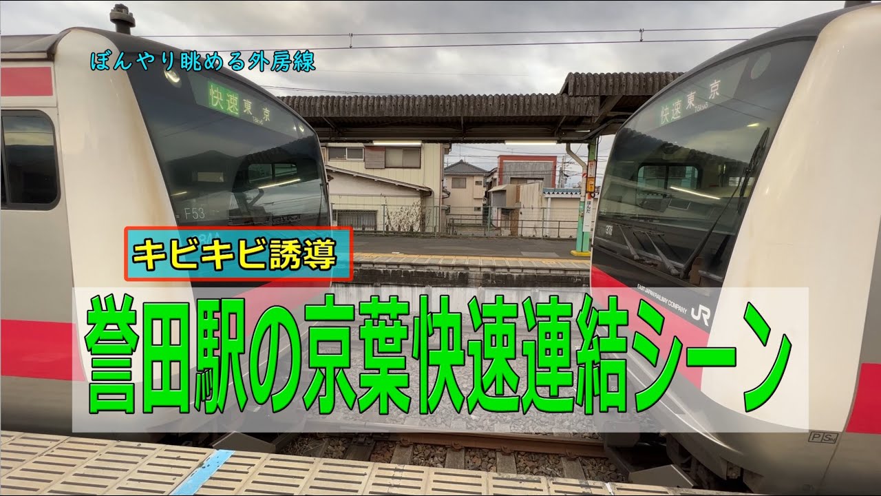 【キビキビ誘導】誉田駅の京葉線快速連結シーン