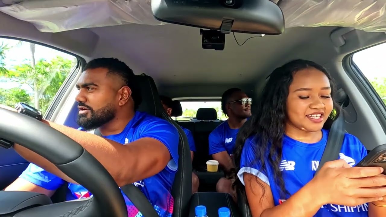 Liz Vamarasi drives around with the @FijianDrua!