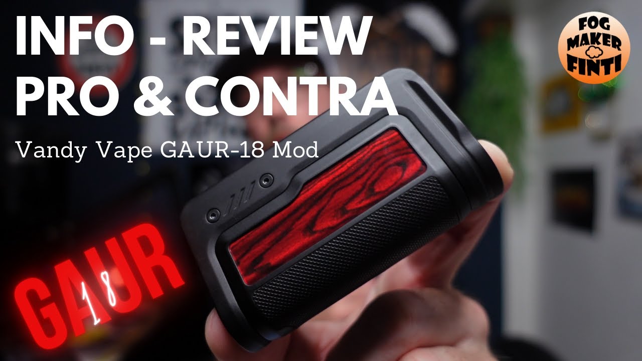 Vandy Vape & SMM GAUR-18 Mod | Leichter Akkutr&auml;ger 2x 18650 | Info Review