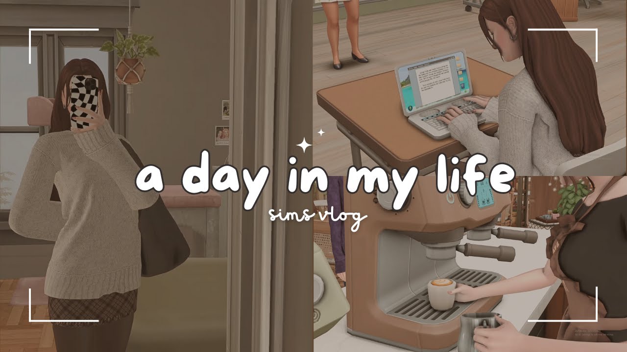 a day in my life (university, work, thesis)  |  sims vlog #sims4