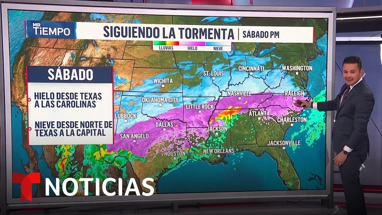Vea la trayectoria de la tormenta invernal que llenar&aacute; al pa&iacute;s de nieve y fr&iacute;a | Noticias Telemundo