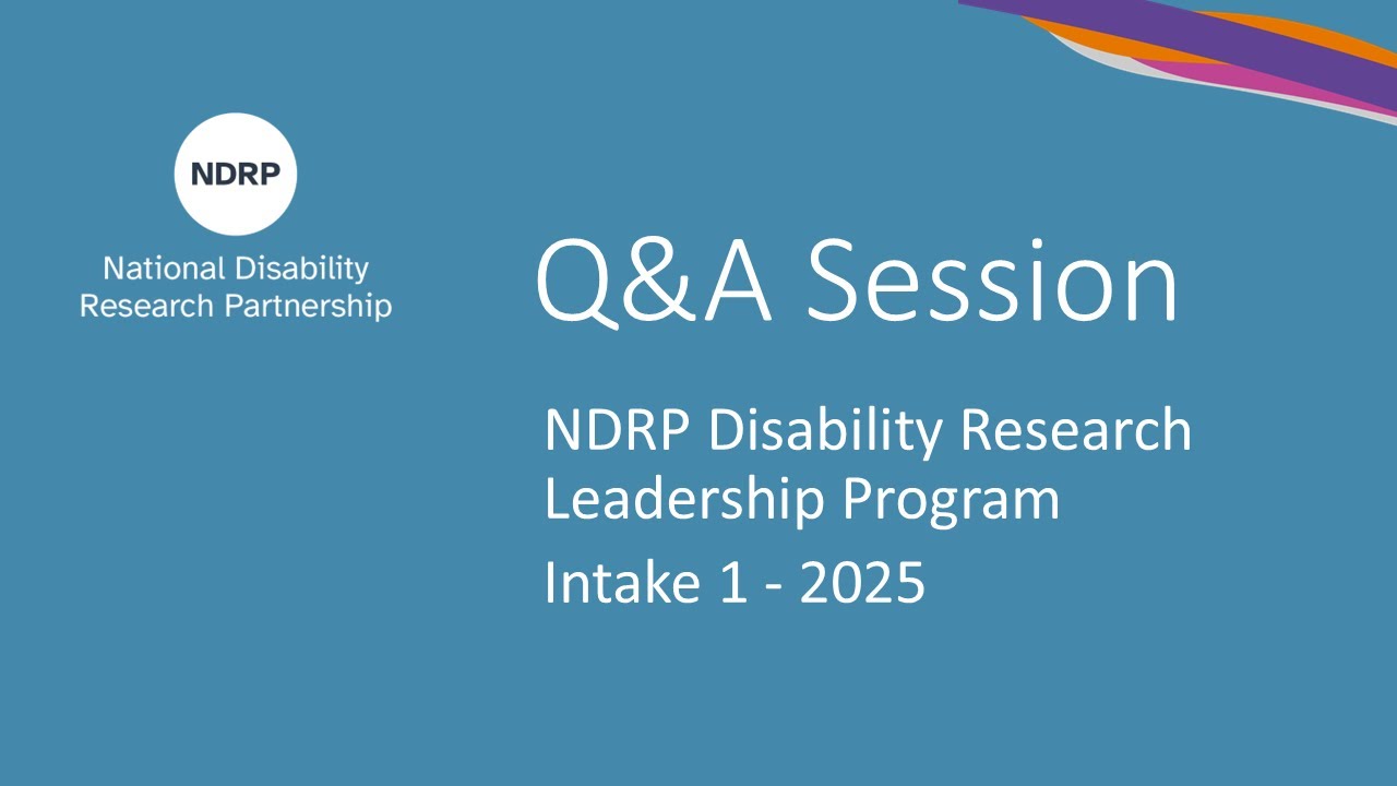 Disability Research Leadership Program Q&A Session – Your Questions Answered