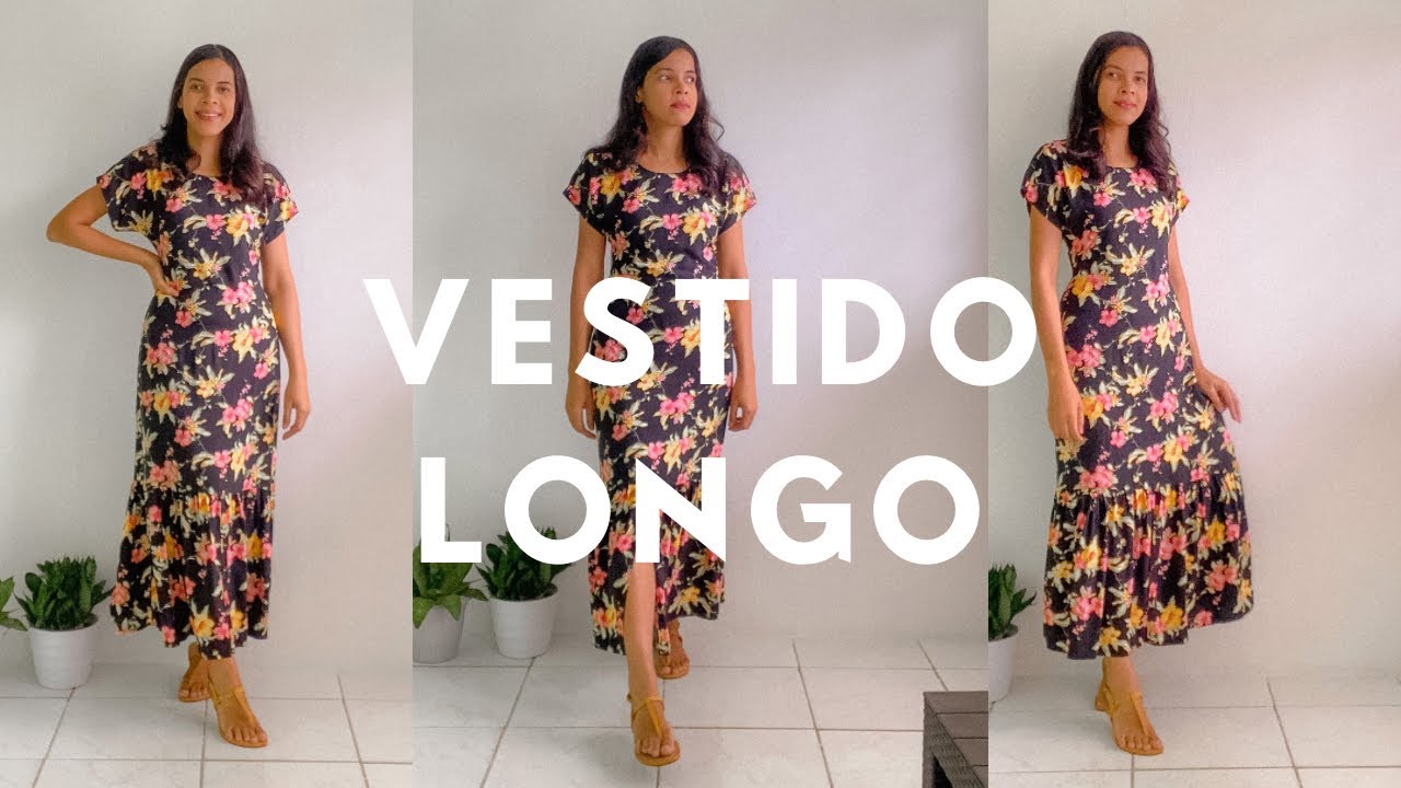 VESTIDO ESPETACULAR LONGO MUITO FÁCIL