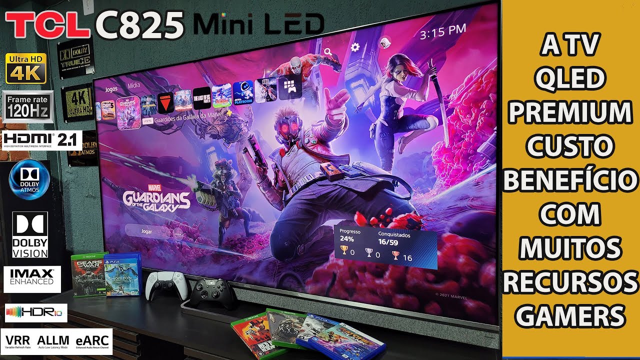 TCL C825 A TV GAMER MAIS COMPLETA. BORA CONFERIR!