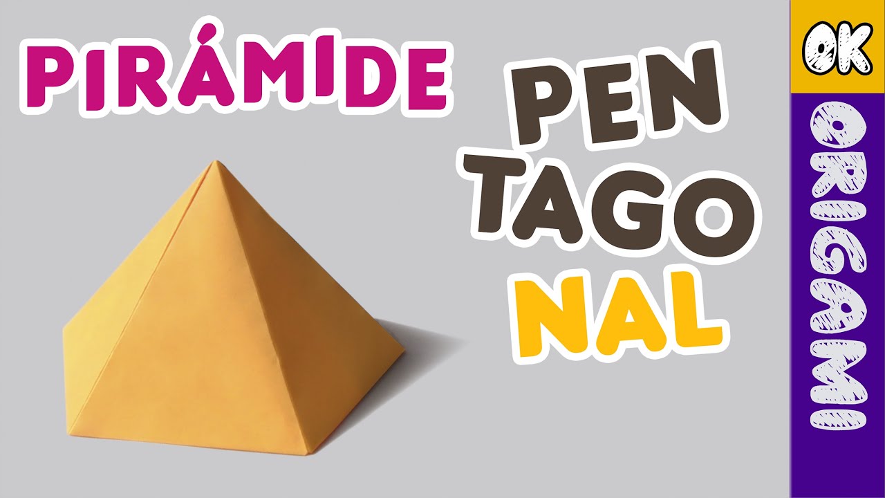 Cómo hacer una pirámide pentagonal de ORIGAMI / Pentagonal origami pyramid