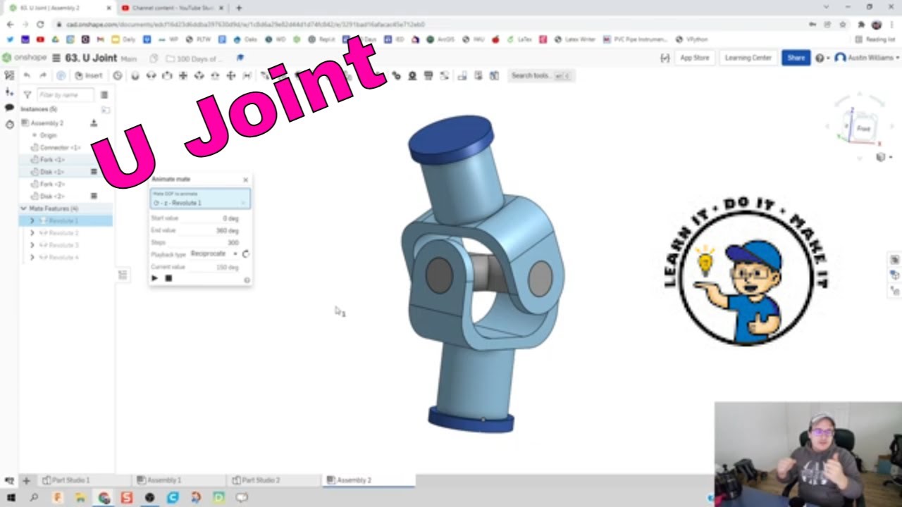 U Joint  - Day 63 of 100 OnShape Journey