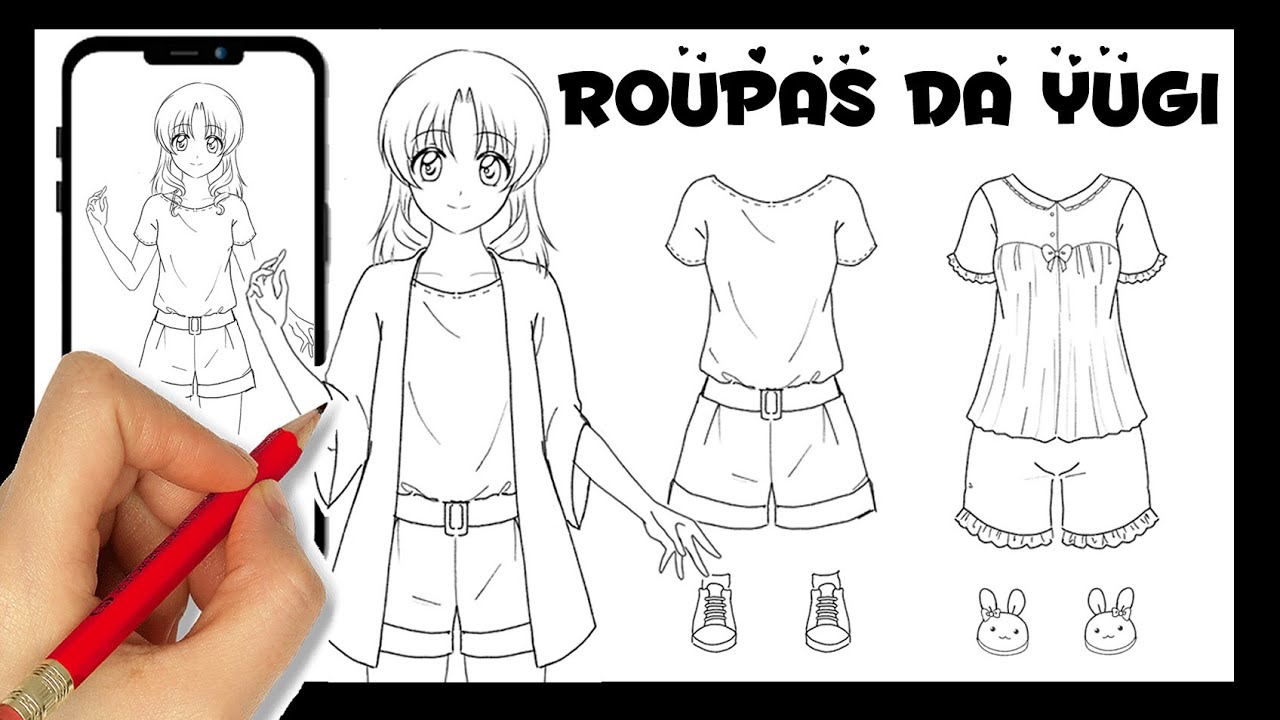 DESENHANDO AS ROUPAS DA YUGI NO DIGITAL