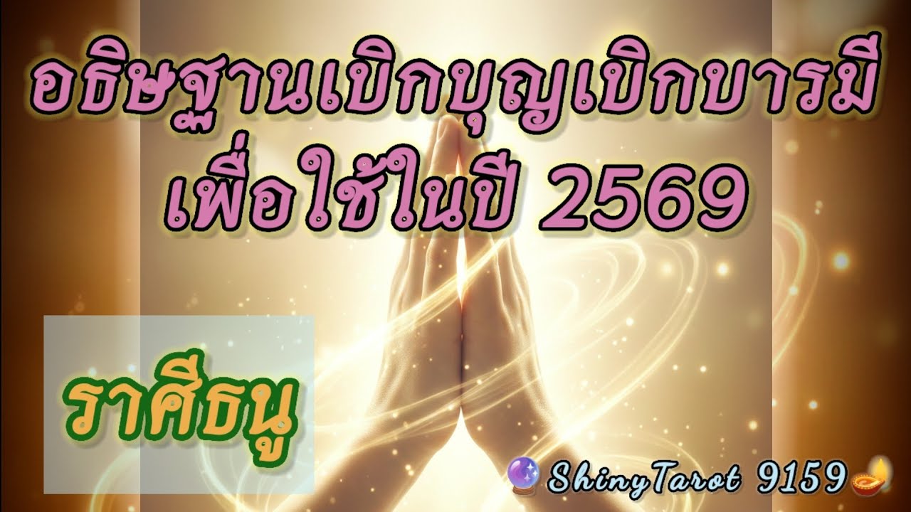 ราศีธนู🙏อธิษฐานจิตเบิกบุญเบิกบารมีเพื่อใช้ในปี 2569 🔮@ShinyTarot9159 🪔