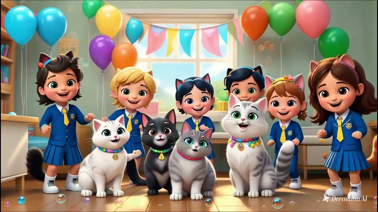 4 Minutes of CAT MADNESS! 🐱 The Funniest Cat Song for Kids