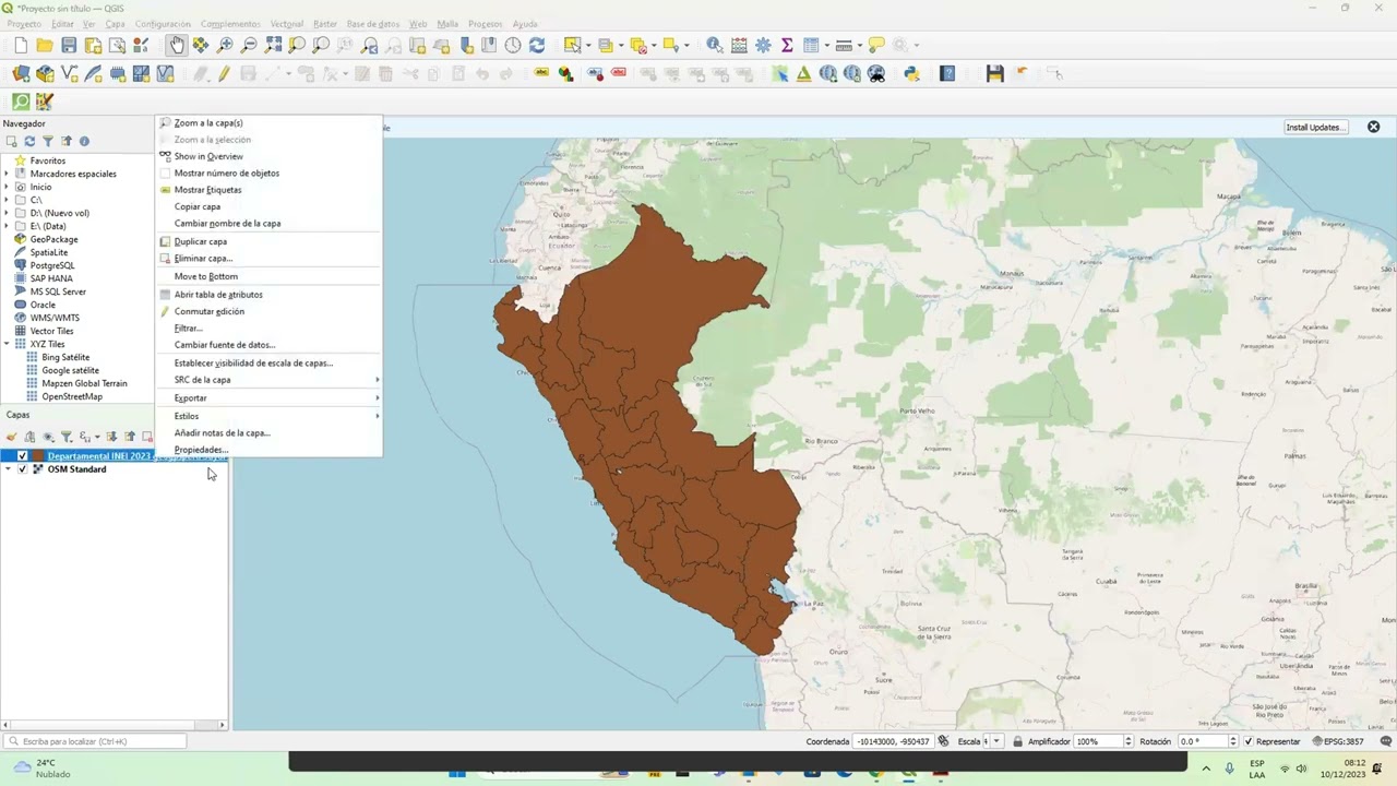 APRENDE A CREAR UN MAPA DE UBICACIÓN, SHAPE Y BASES DE DATOS (GEO PERU, G-DEM) #qgistutorials